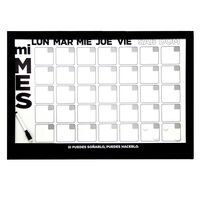 Pizarra Plástica Vgo Mensual Negro 40 x 60 cm