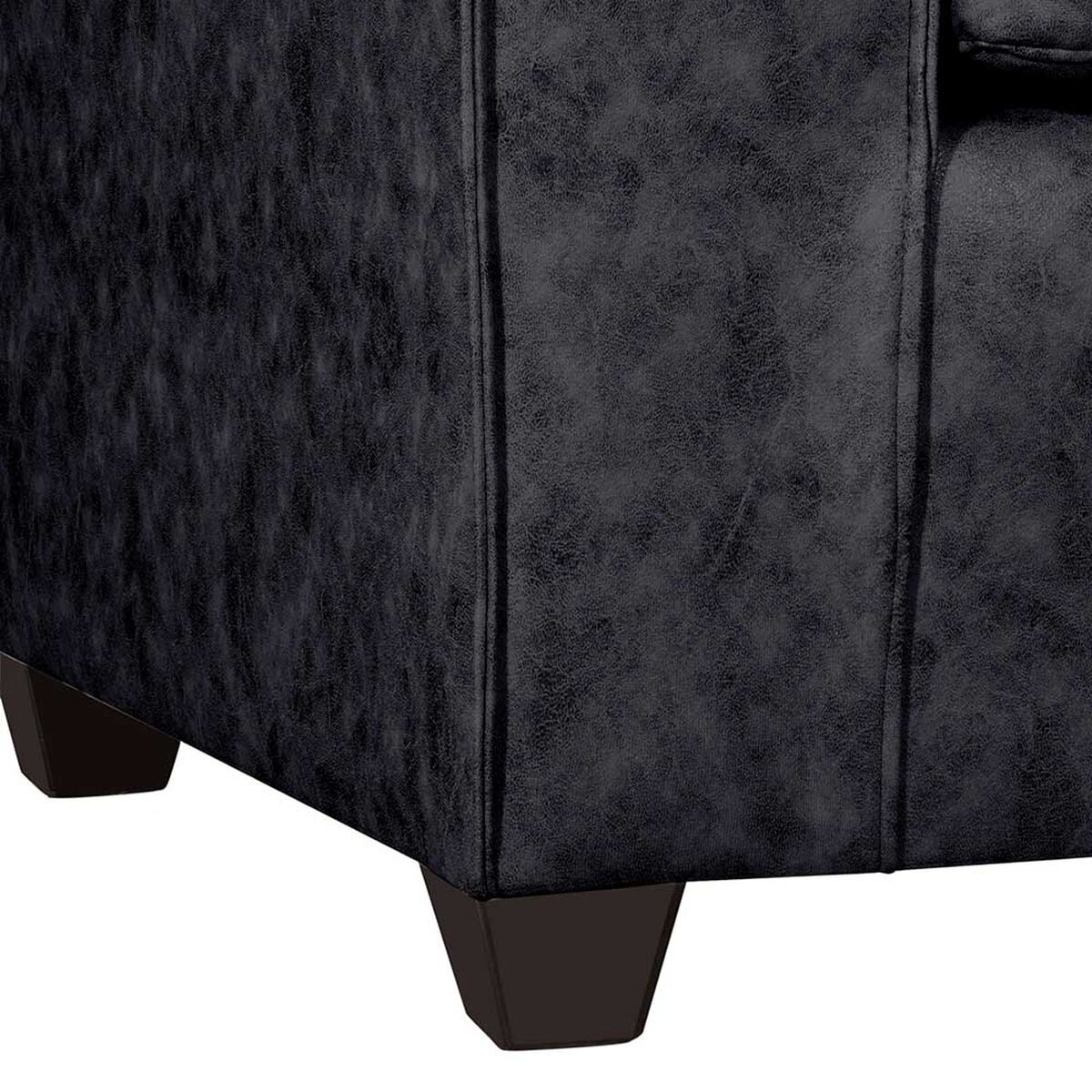 Juego de Living Black Factory Ezeiza Sof&aacute; 3 Cuerpos + Dos Sillones 1 Cuerpo Negro