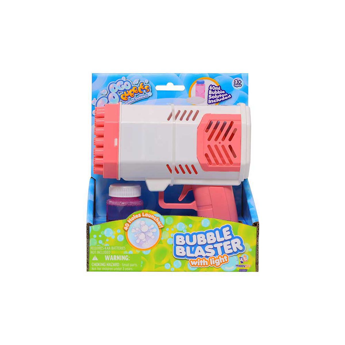 Blaster de Burbujas + Solución de Burbujas 60 ML Happy Line