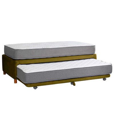Cama Nido Latam Home 1,5 Plazas Zen Best Tela Verde