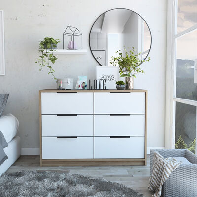Cómoda TuHome Kaia 4 Cajones Miel/Blanco