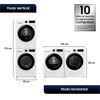 Lavadora Carga Frontal Samsung12 kg + Secadora Bomba de Calor con SmartThings 9kg + Kit apilamiento