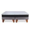 Cama Europea Latam Home 2 Plazas Zen Roller Gris