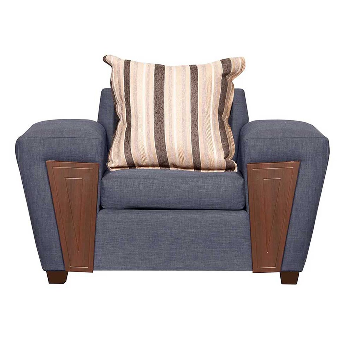 Juego de Living Ruzam Mobel Creta Sofá 3 Cuerpos + Dos Sillones 1 Cuerpo Lino Gris