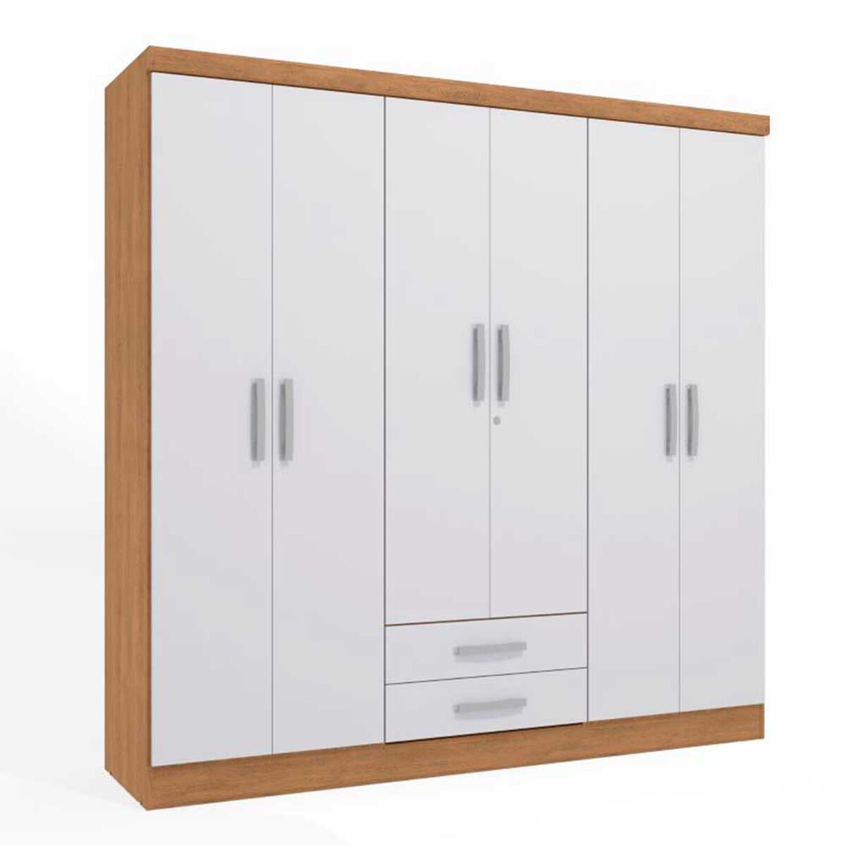 Closet Yardas Isabela 6 Puertas 2 Cajones Freij&oacute; Blanco