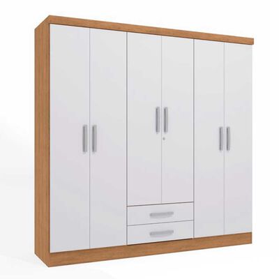 Closet Yardas Isabela 6 Puertas 2 Cajones Freij&oacute; Blanco