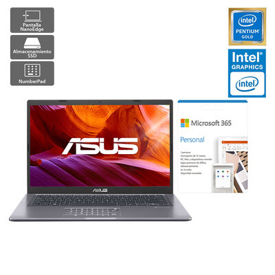 Notebook Asus X415EA-EB925TS Pentium Gold 7505 4GB 128GB SSD 14"