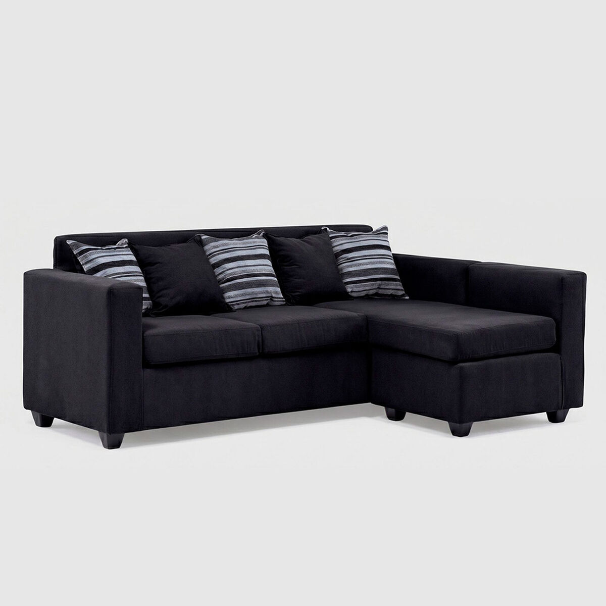 Seccional Muebles MPR Jazm&iacute;n 4 Cuerpos Negro