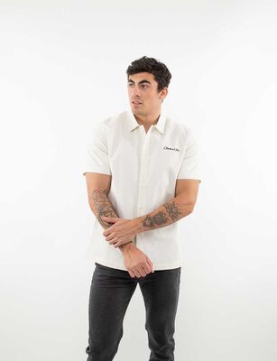 Imagen 1 del producto Camisa Manga Corta Hombre Icono Blanco