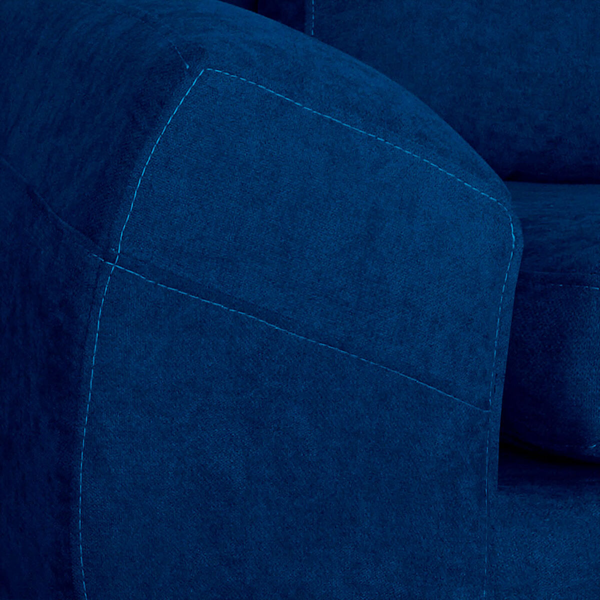 Seccional Derecho Elegant Houston Cheise Tela 5 Cuerpos Azul