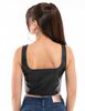 Crop Ecocuero Sin Mangas Mujer Fiorucci