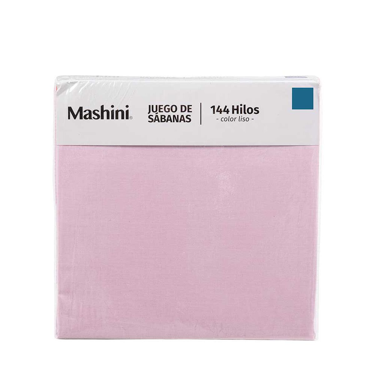 Juego de S&aacute;banas Mashini 144 Hilos 2 Plazas Liso Rosado