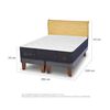 Cama Europea CIC Base Dividida King Grand Premium + Respaldo Miro Mostaza