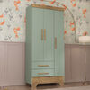 Closet Di Poretti Design Adoleta 2 Cajones 3 Puertas Verde Pastel
