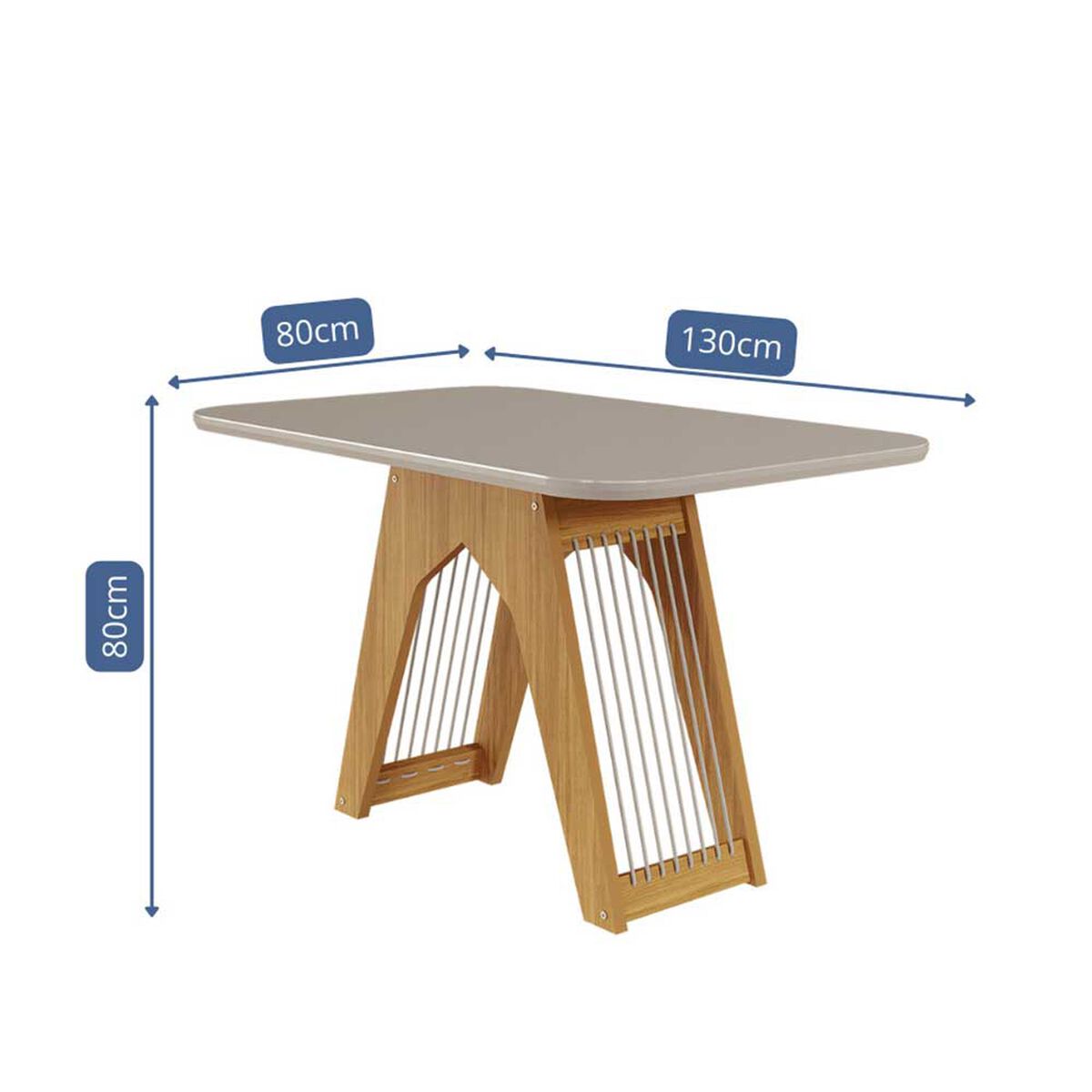 Juego de comedor Decocasa Carol 4 Sillas Off White