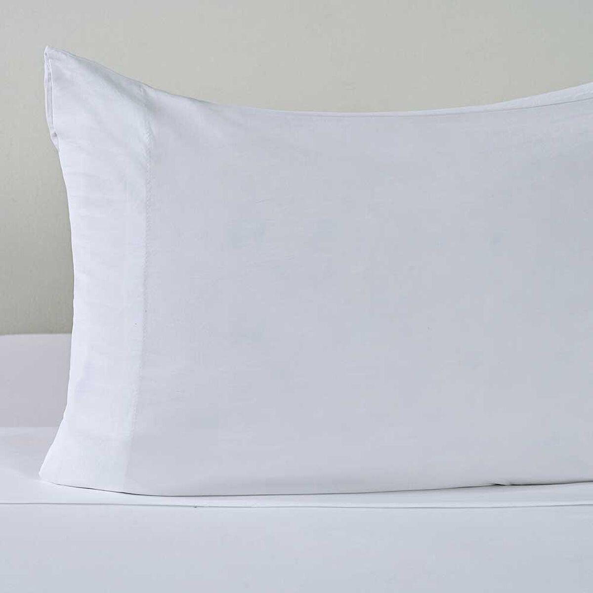 Juego de S&aacute;banas American Family 1.5 Plazas Liso Prewash Blanco