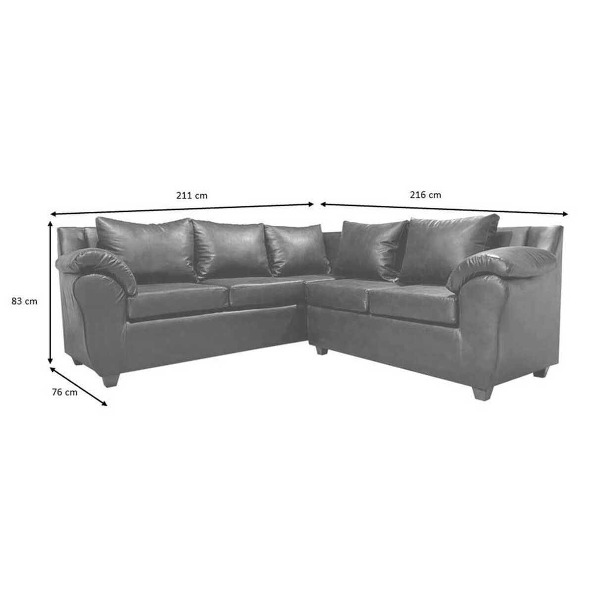 Sofá Seccional Muebles MPR Cattaleya 5 Beige