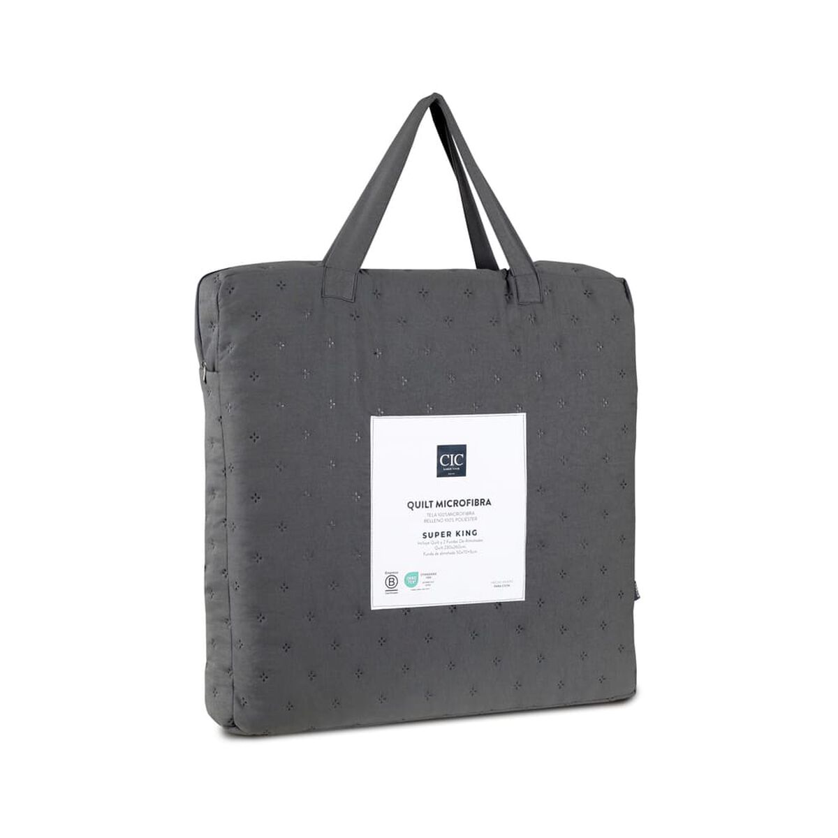 Quilt CIC Super King Gris Microfibra