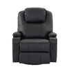 Bergere Multifunción Mecedora Giratorio con Masaje Zoy Home Lhasa PU Negro
