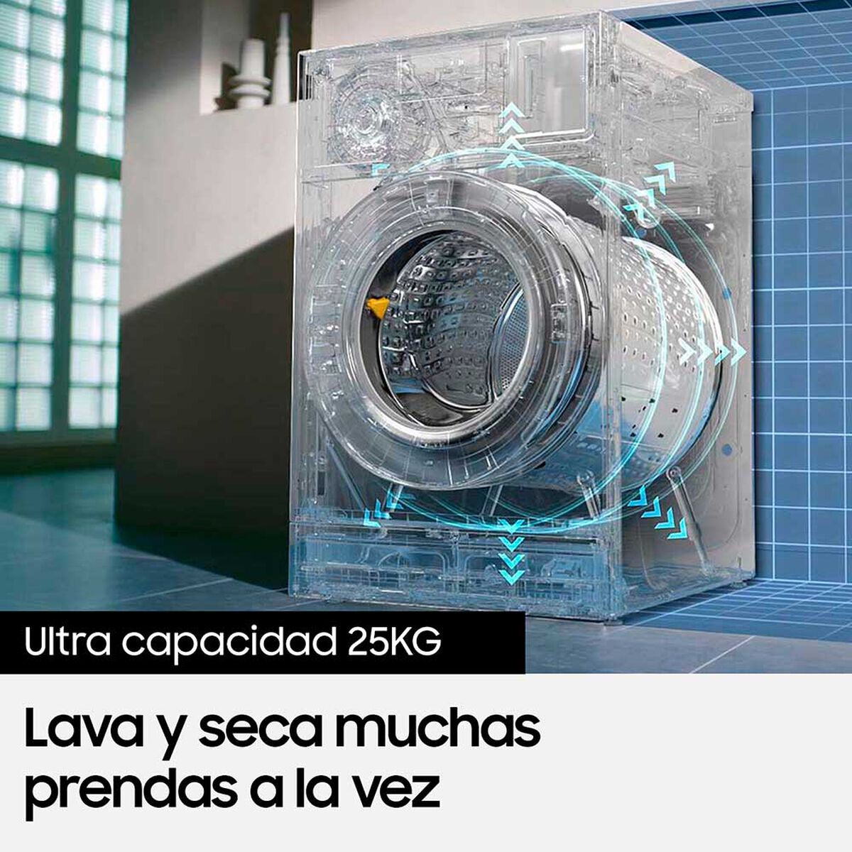 Lavadora Secadora Samsung WD25FB8690BEZS 25/15 Kg.