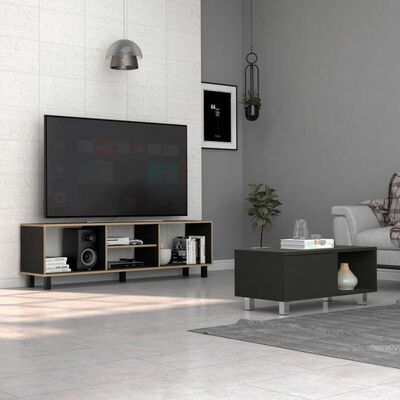 TUHOME Combo Rack TV65 + Mesa de Centro TuHome Nomik Wengue Duna