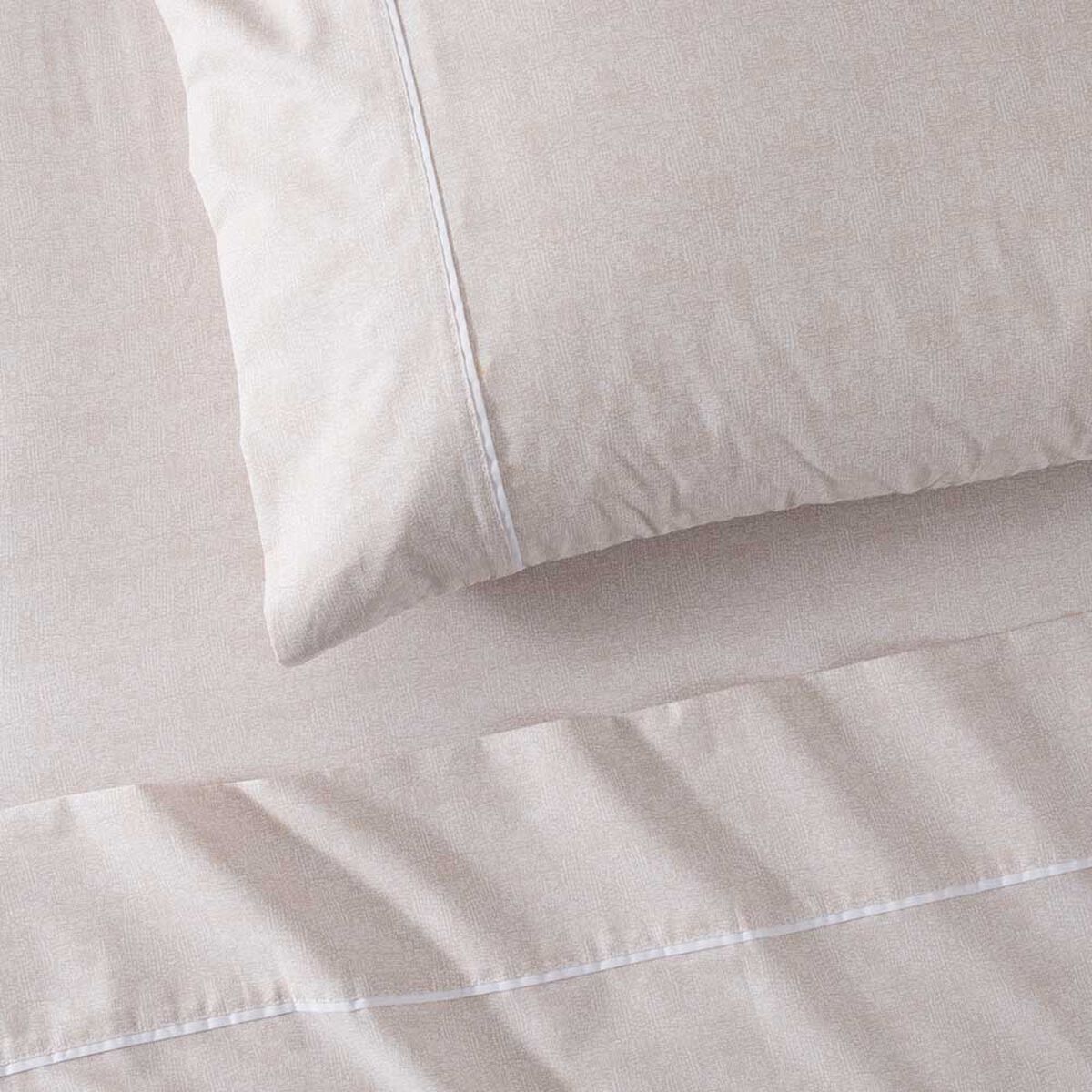 Juego de Sábanas Estampado SoHome 180 Hilos King Refined Beige