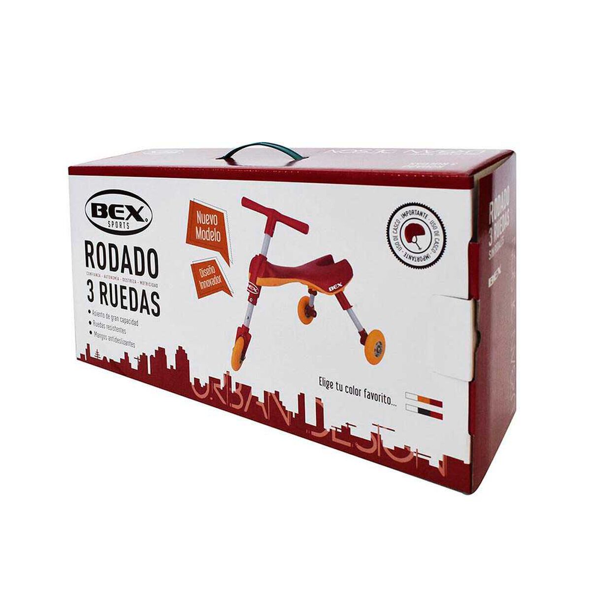 Rodado Bex Rojo con Negro