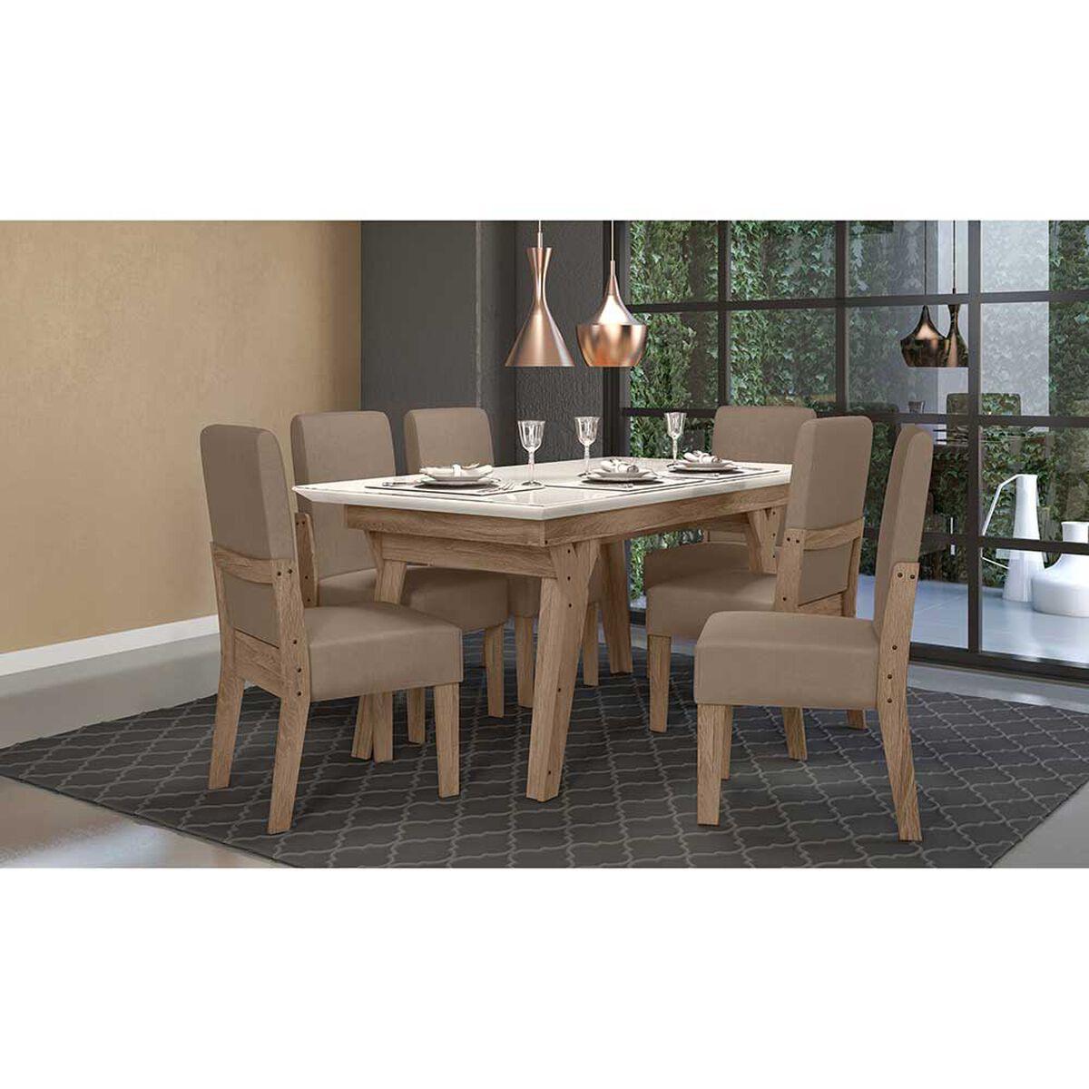 Juego de Comedor Innovamuebles Dubai 6 Sillas 