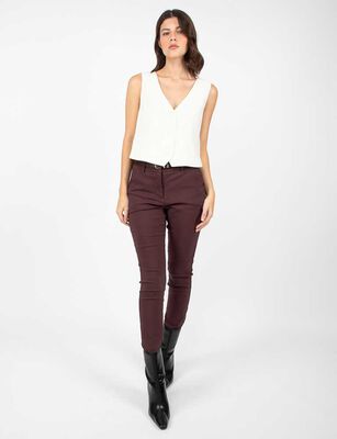 Imagen 2 del producto Pantalón Skinny Mujer Zibel Beige, Color-1, Negro