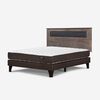 Cama Europea Rosen 2 Plazas New Ergo T + Respaldo Ferrera Gris