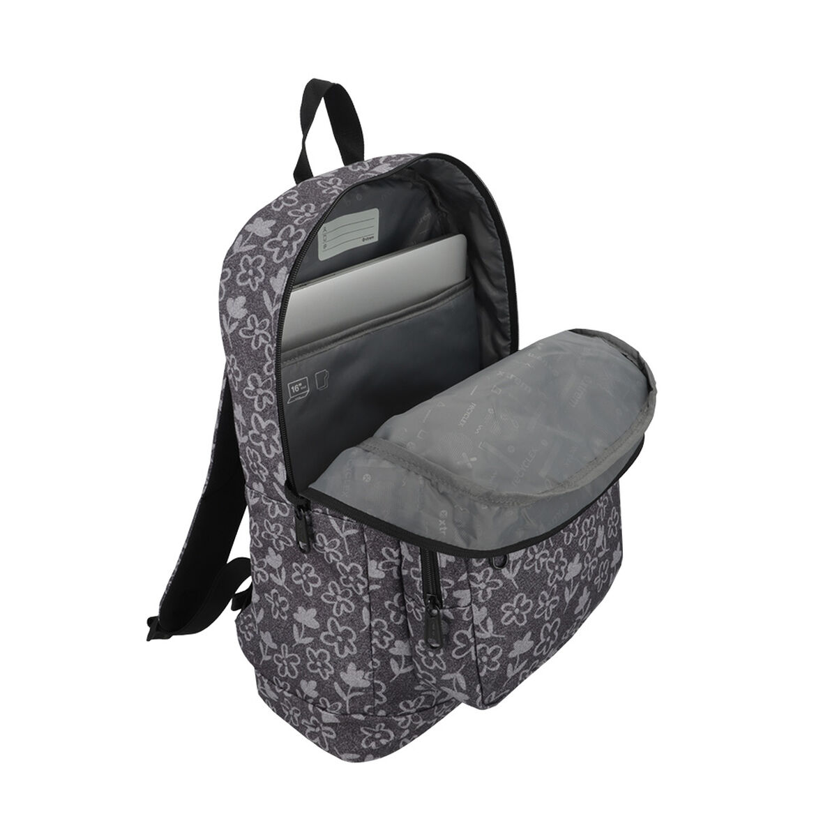 Mochila Notebook Xtrem Everdale 5XT Flores Negro 16"