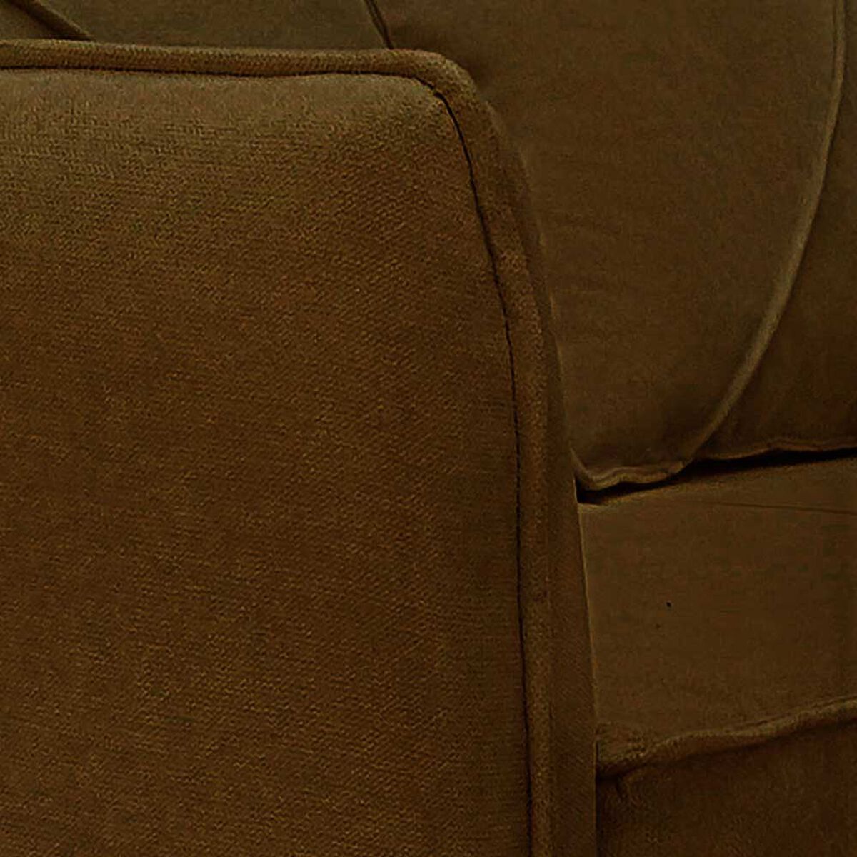 Sofá Elegant Detail Atlanta 2 Cuerpos Tela Café