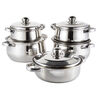 Batería de Cocina Acero Inoxidable Dussel Bombe 10 Piezas