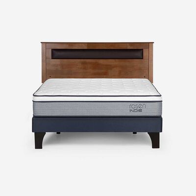 Cama Europea Rosen 2 Plazas Indie + Respaldo Ferrara