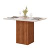 Juego de Comedor Vekkahome Canes 4 Sillas Caf&eacute;