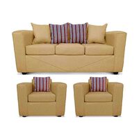 Juego de Living Elegant Detail Santa Fe  Sofá 3 Cuerpos + Dos Sillones 1 Cuerpo Beige