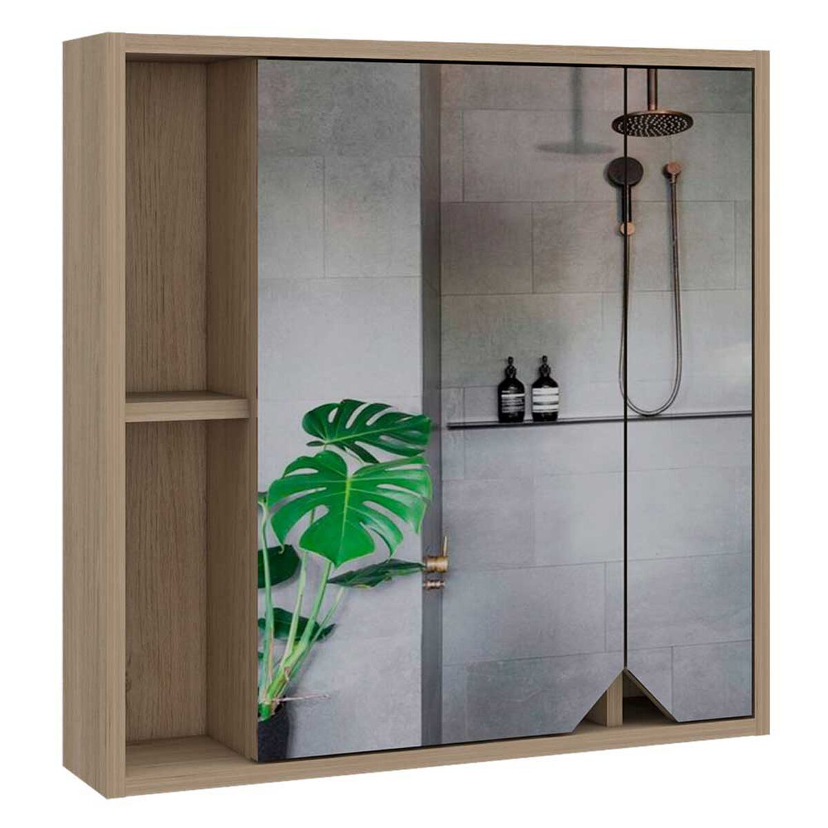 Botiqu&iacute;n con Espejo TuHome Ara 2 Puertas Rovere