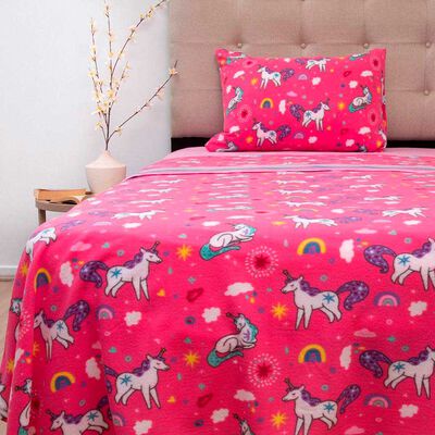 Imagen 1 del producto Sábana de Polar Doral 1,5 Plazas Senses Unicornio