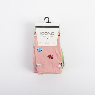Imagen 1 del producto Pack 3 Calcetines Largo Mujer Icono Surtido