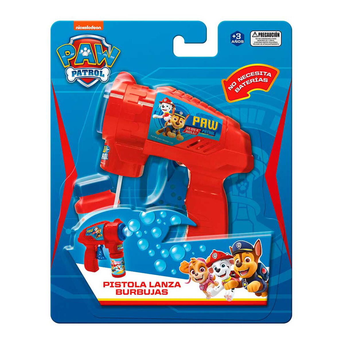 Pistola Lanza Burbujas Paw Patrol