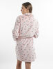 Bata Coral Fleece Lunas Mujer Icono