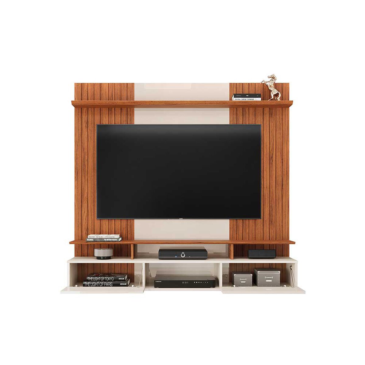 Panel TV Vekkahome Bento 60" Pulgadas Caf&eacute;