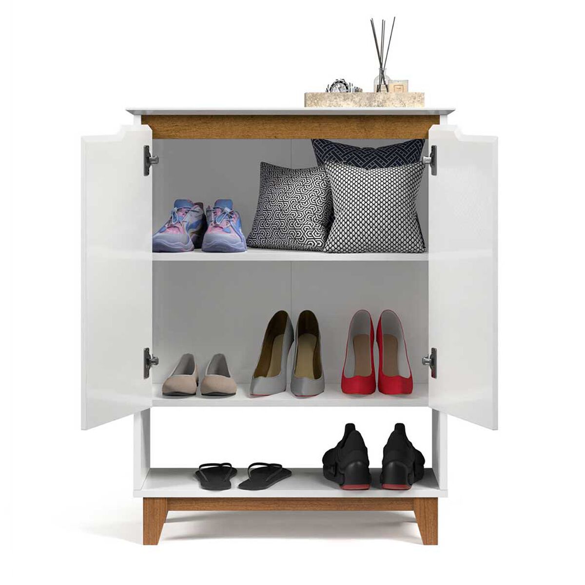 Cómoda Zapatera Onessta Hall 2 Puertas Blanco