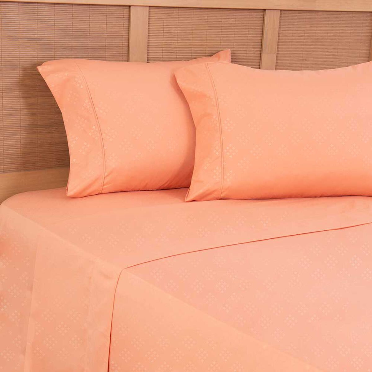 Juego de Sábanas Embossed Plumetti 2 Plazas Mimosa Coral