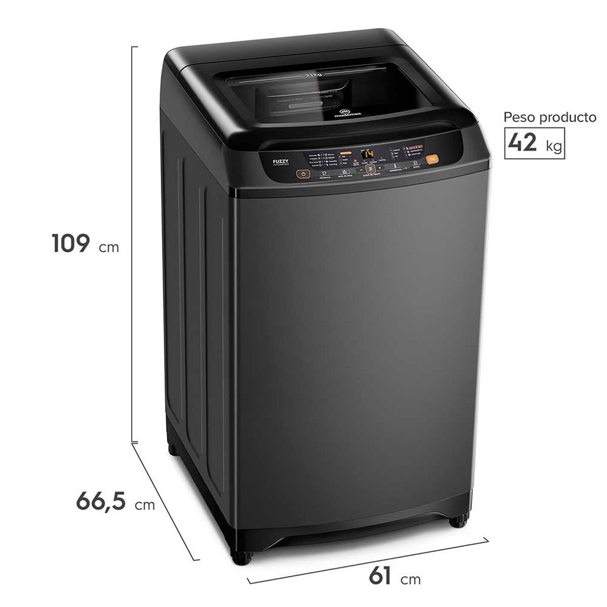 Lavadora Automática Mademsa Onix 21 kg.