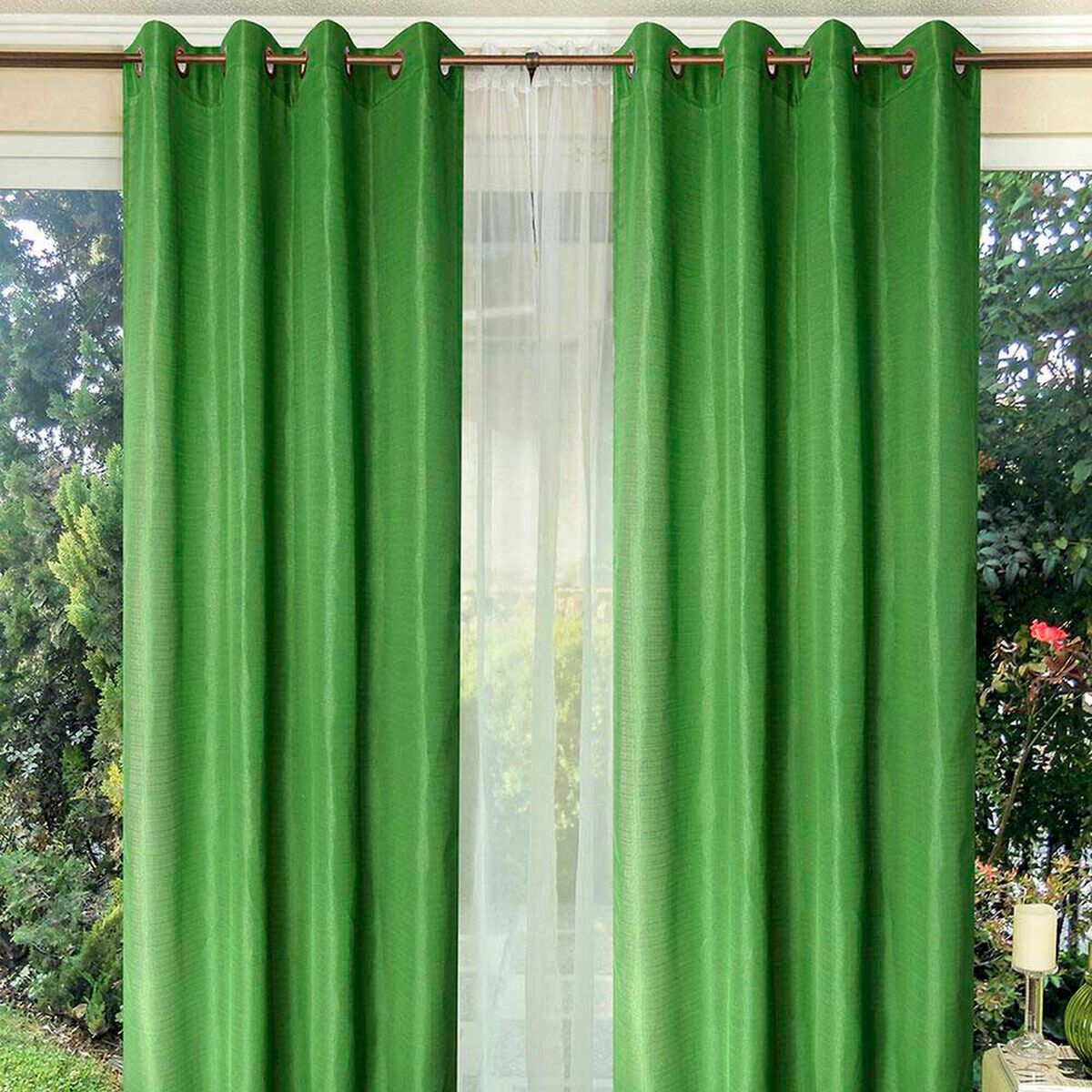 Combo Cortinas Doral Tabatha 220 x 140 cm Verde