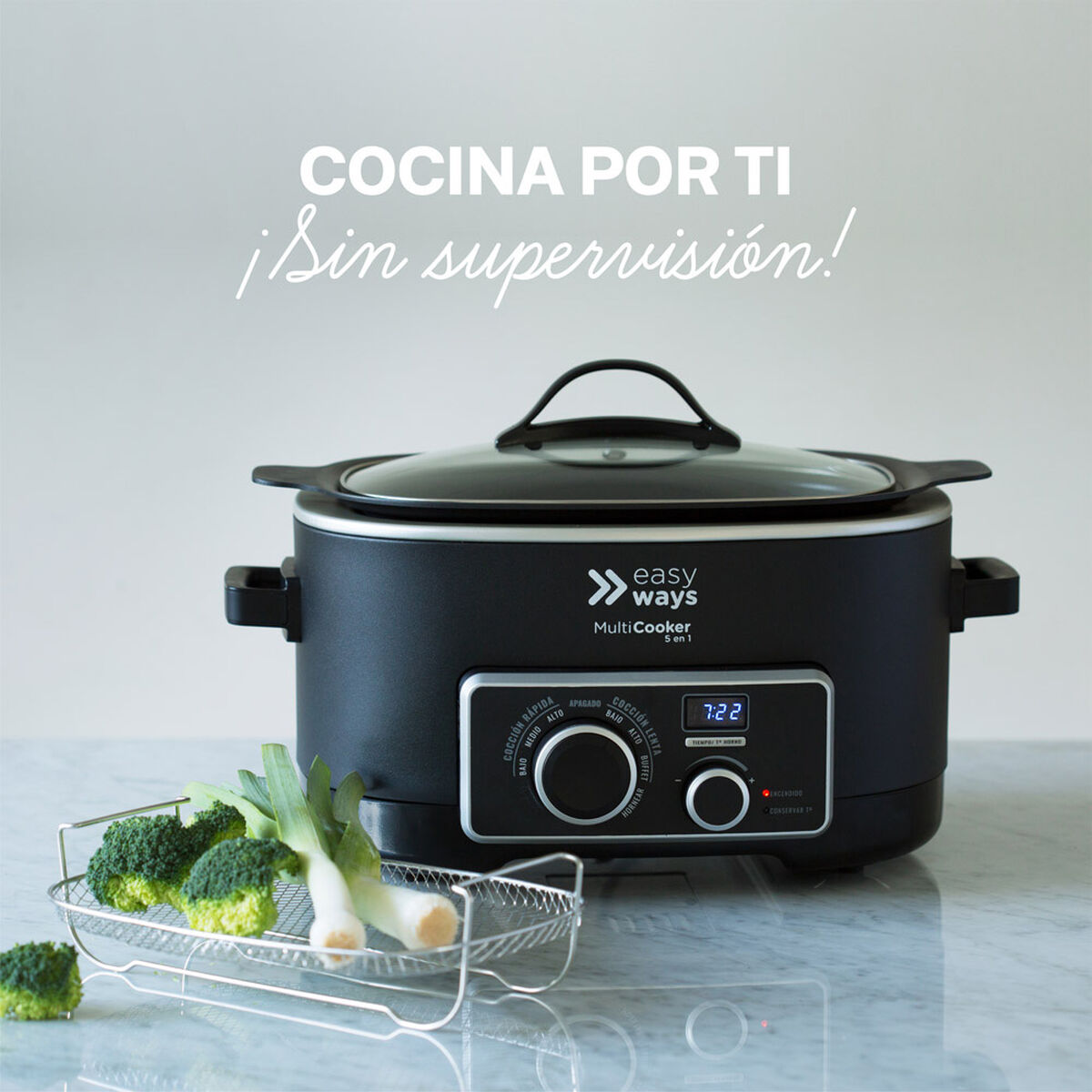 Olla de Cocción EasyWays MultiCooker 5 en 1 5,5 lts.