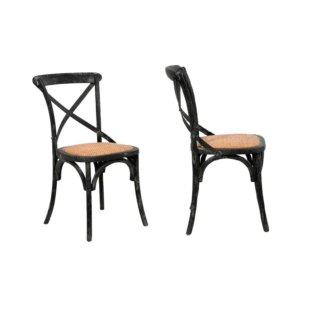 Set 2 Sillas Spazzio Retro Negro
