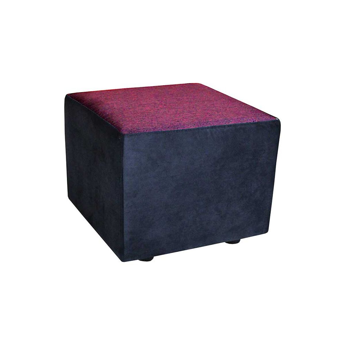Sof&aacute; Muebles MYM Julietta 3 Cuerpos + Dos Pouf 1 Cuerpo Negro Burdeo