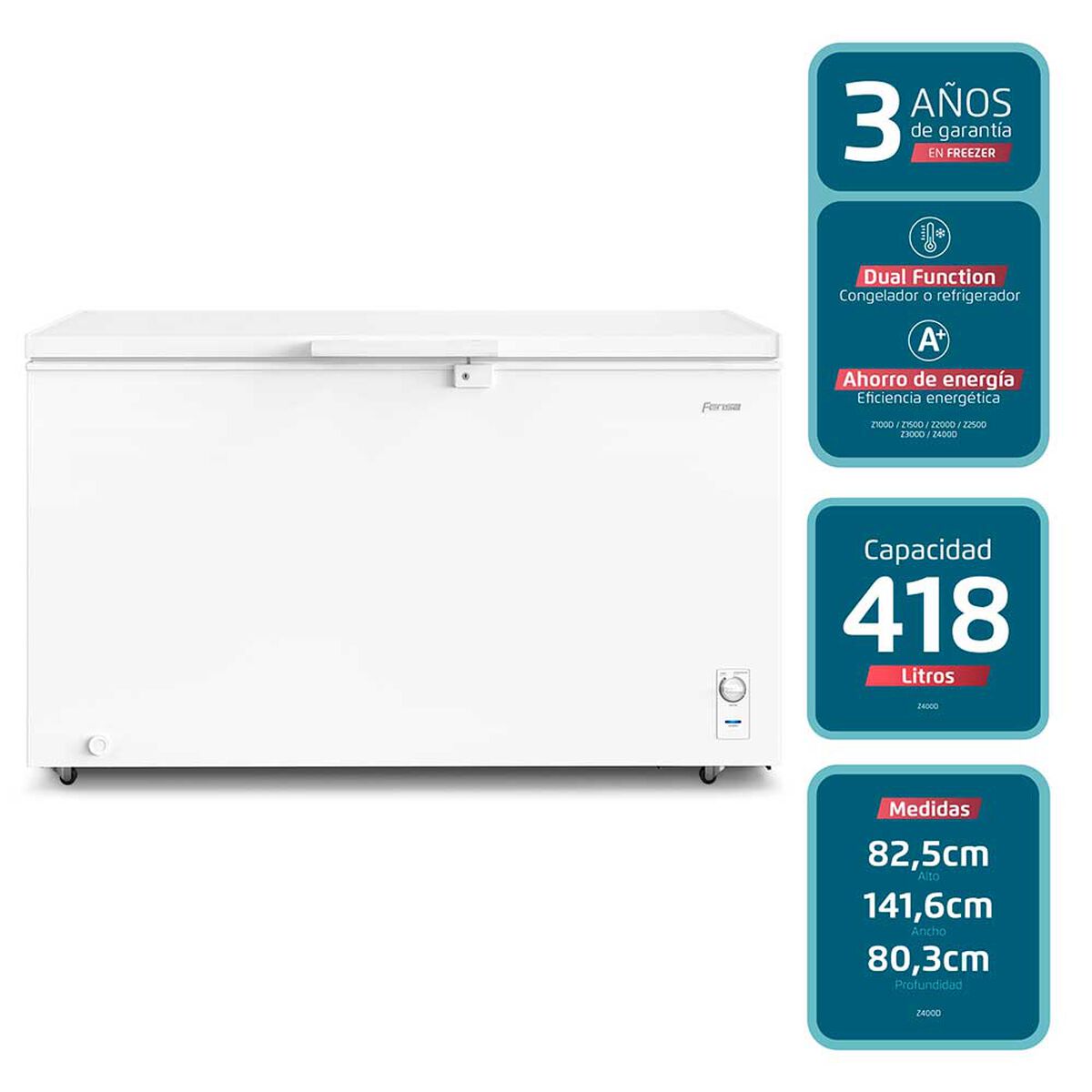 Freezer Horizontal Fensa Z400D 418 lts